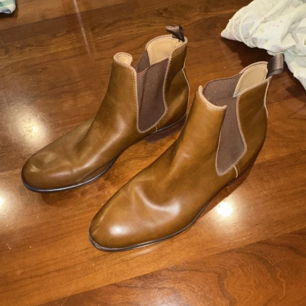 APT.9 Defined Comfort Men's Brown Chelsea Boots Pull On Elastic Size 13